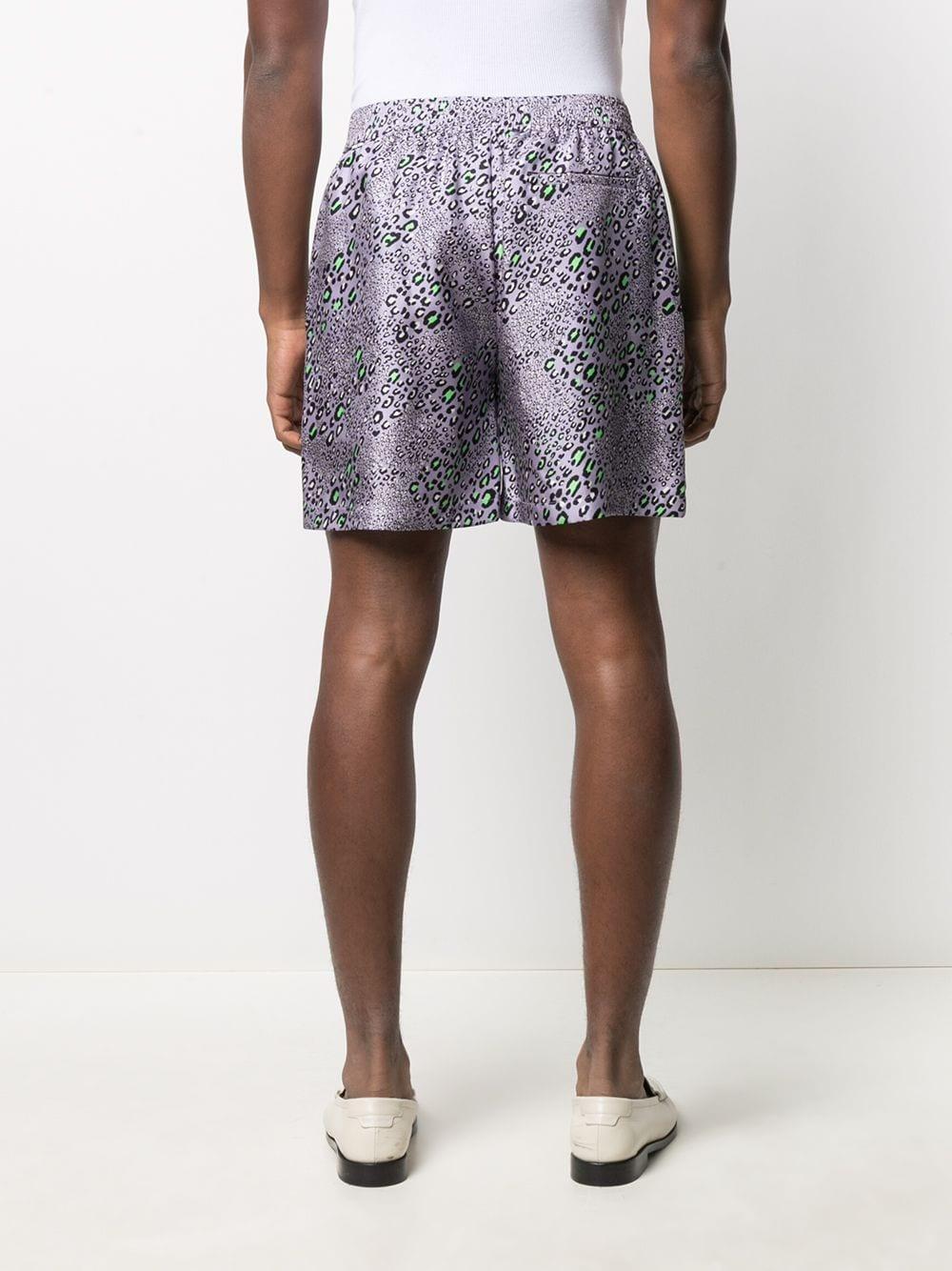 VERSACE Baroque printed silk-twill shorts