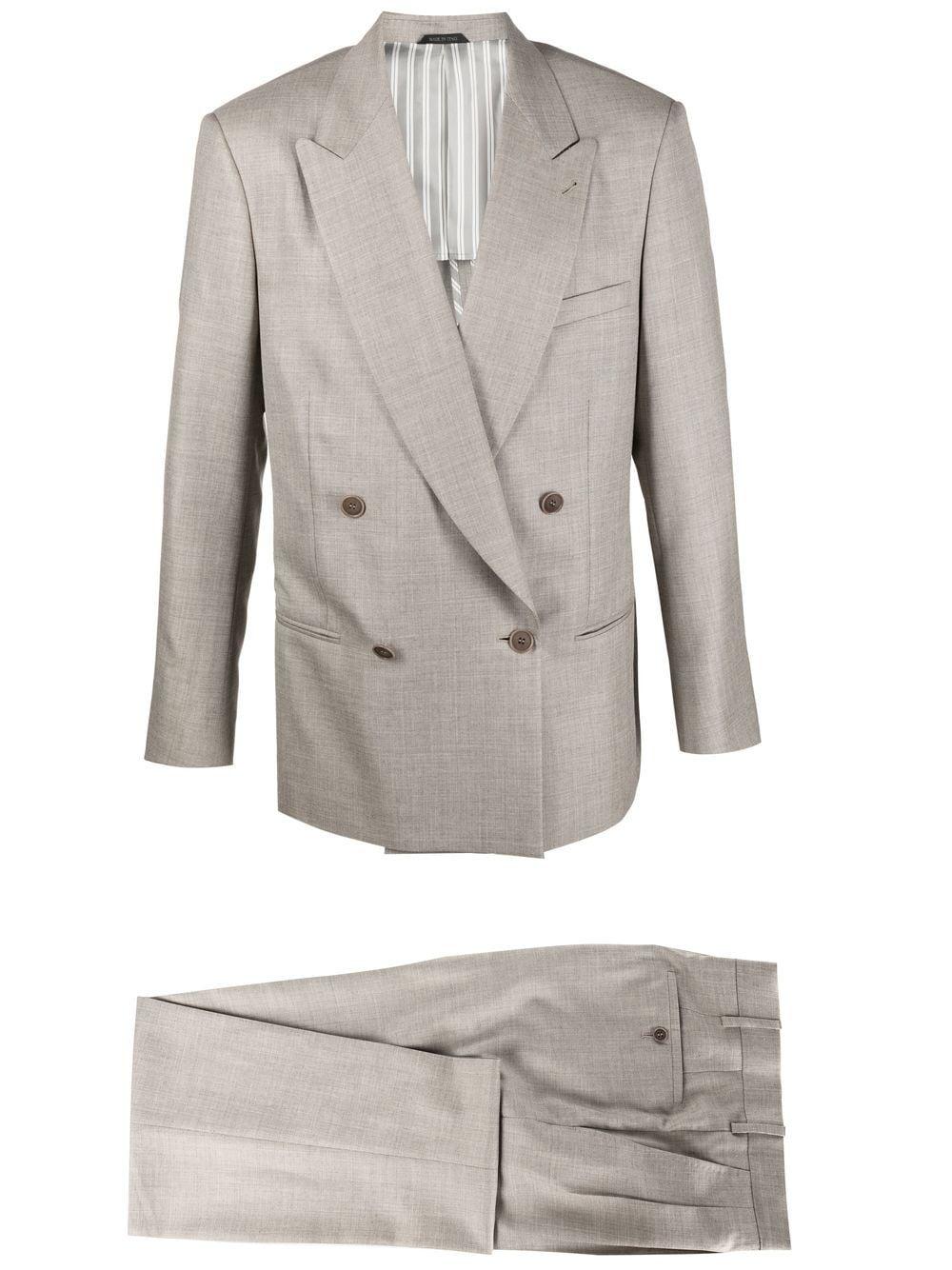 Armani Doublebreasted Tailored Suit in Gray for Men Lyst