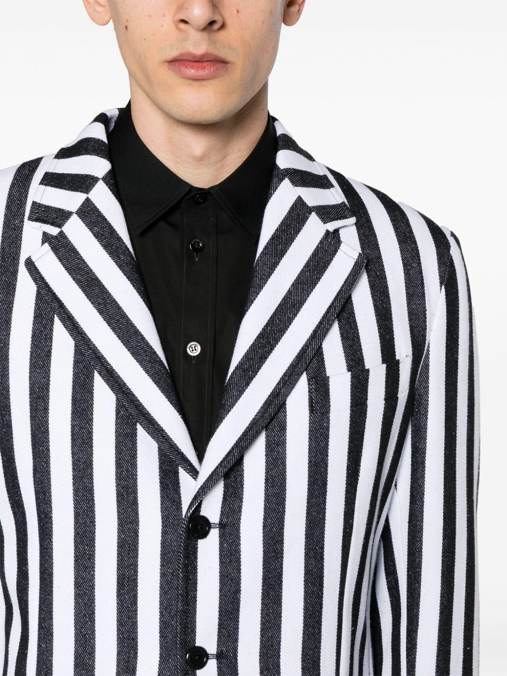 Moschino Striped Single Breasted Blazer in Black for Men Lyst UK