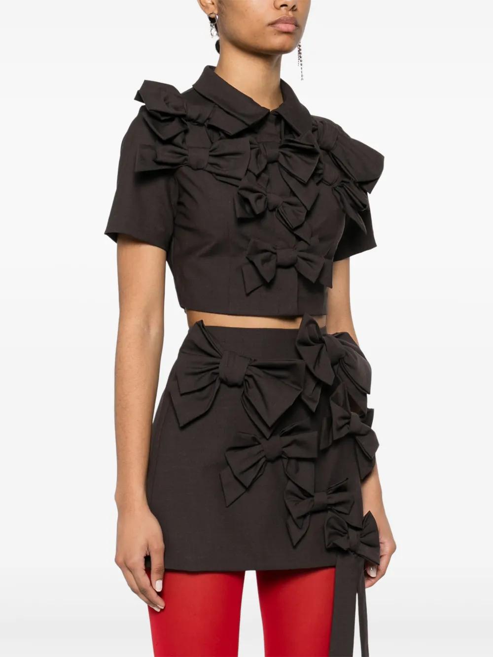 トップス Viktor & Rolf logo neck top litmus ONE-SHOULDER DRAPE BOW SHIRT – Viktor&Rolf