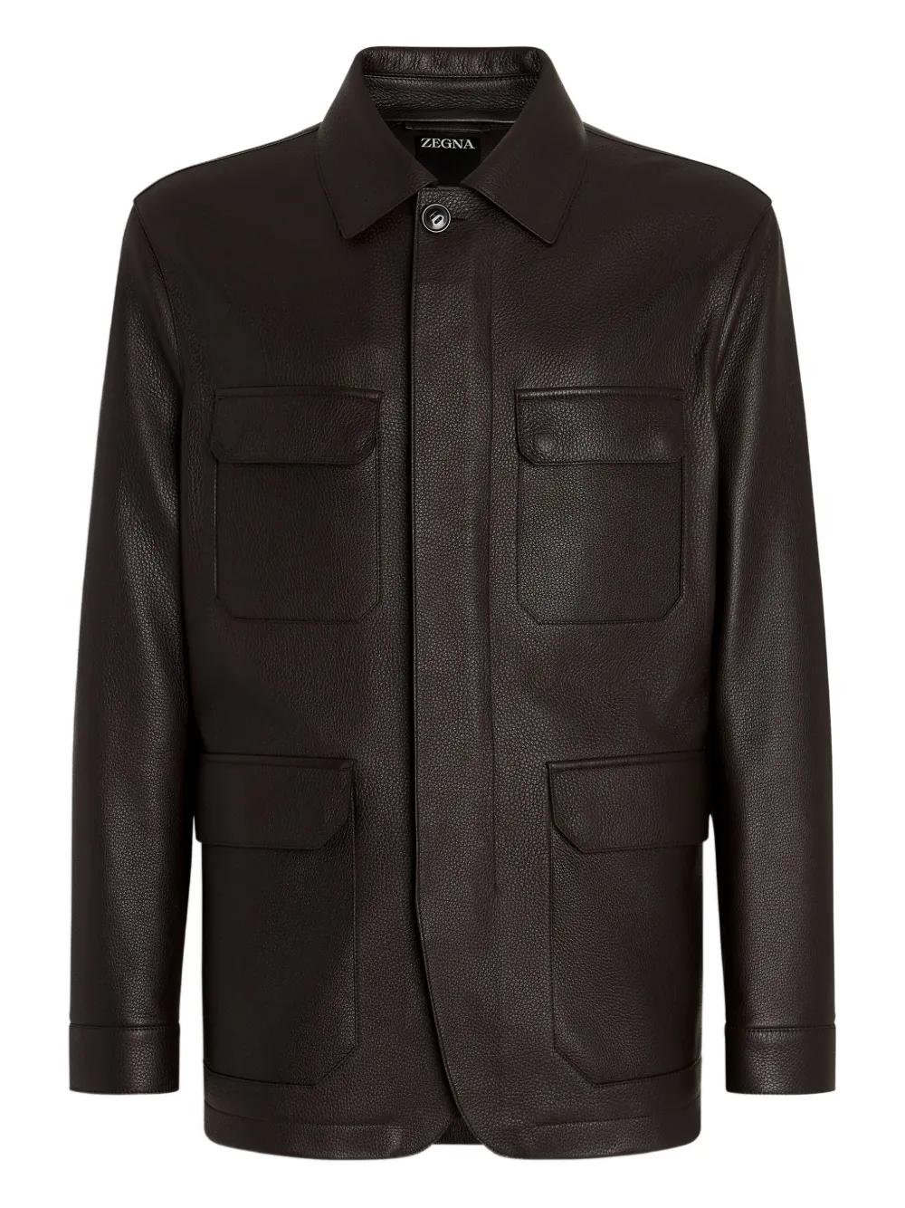 最高峰 エルメネジルドゼニア ラムスキン ヌバック レザージャケット/52R Men's Leather Jackets: Coats, Bombers & Blousons | ZEGNA US