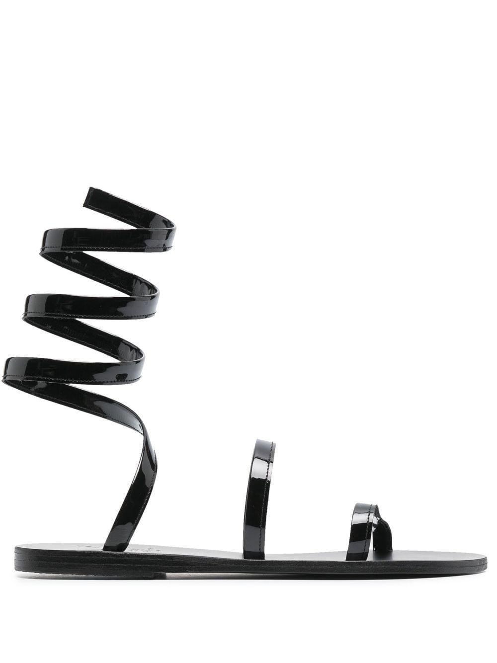 Ancient Greek Sandals 15mm Ofis Wraparound Sandals in Black | Lyst