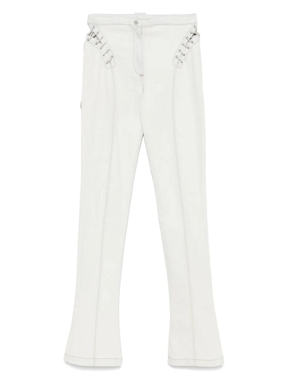 【関税込み】Blumarine ホワイト ストレートレッグ ジーンズ レディース Blumarine ストレートジーンズ | オンラインセールは