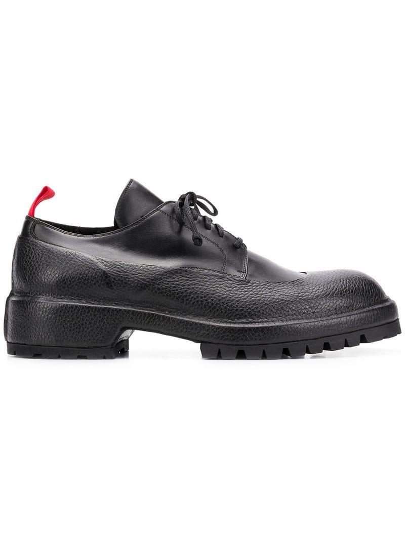 424 Leather Chunky Sole Derby Shoes in Black for Men | Lyst