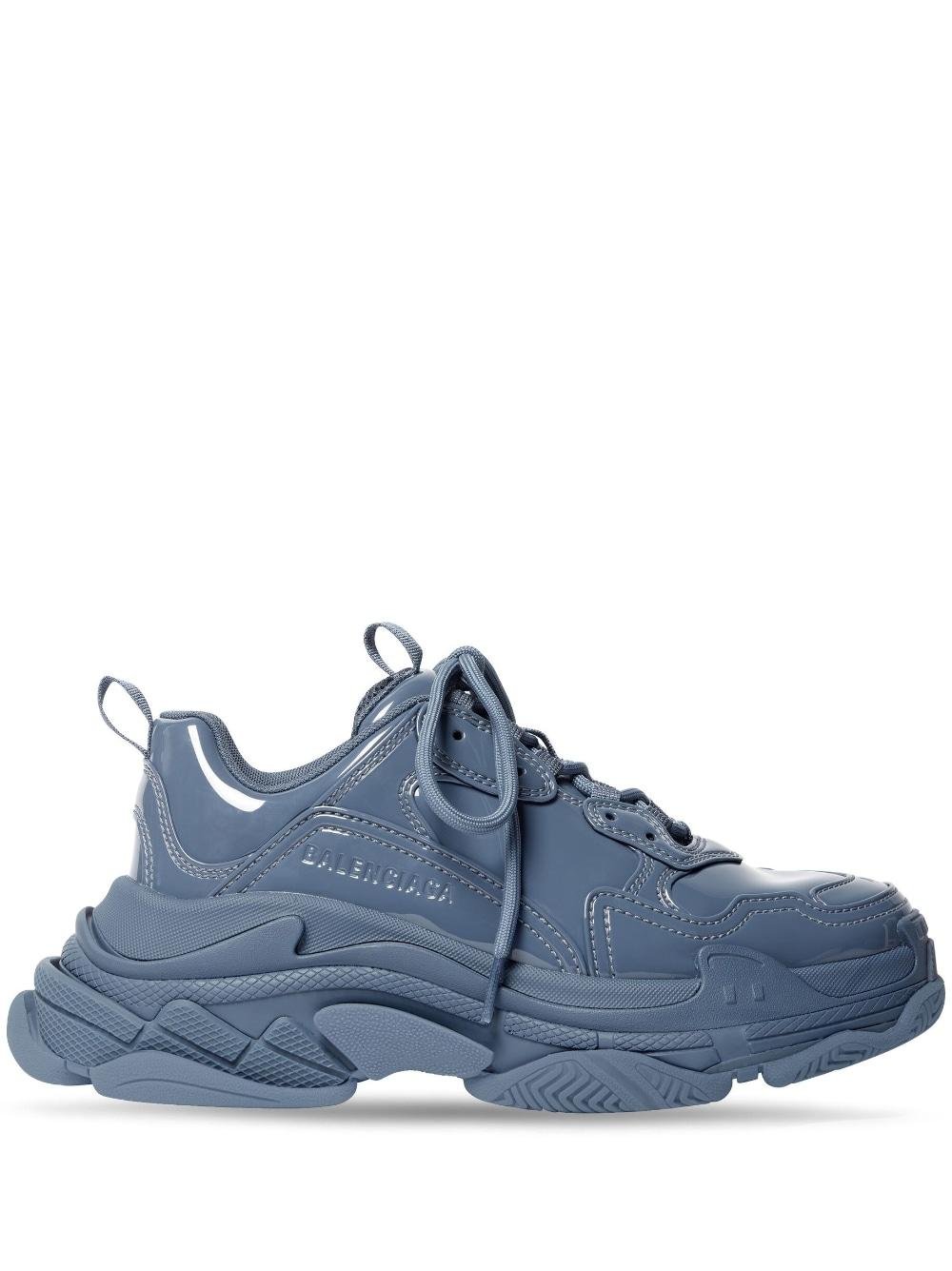 Balenciaga triple s hot sale white and blue