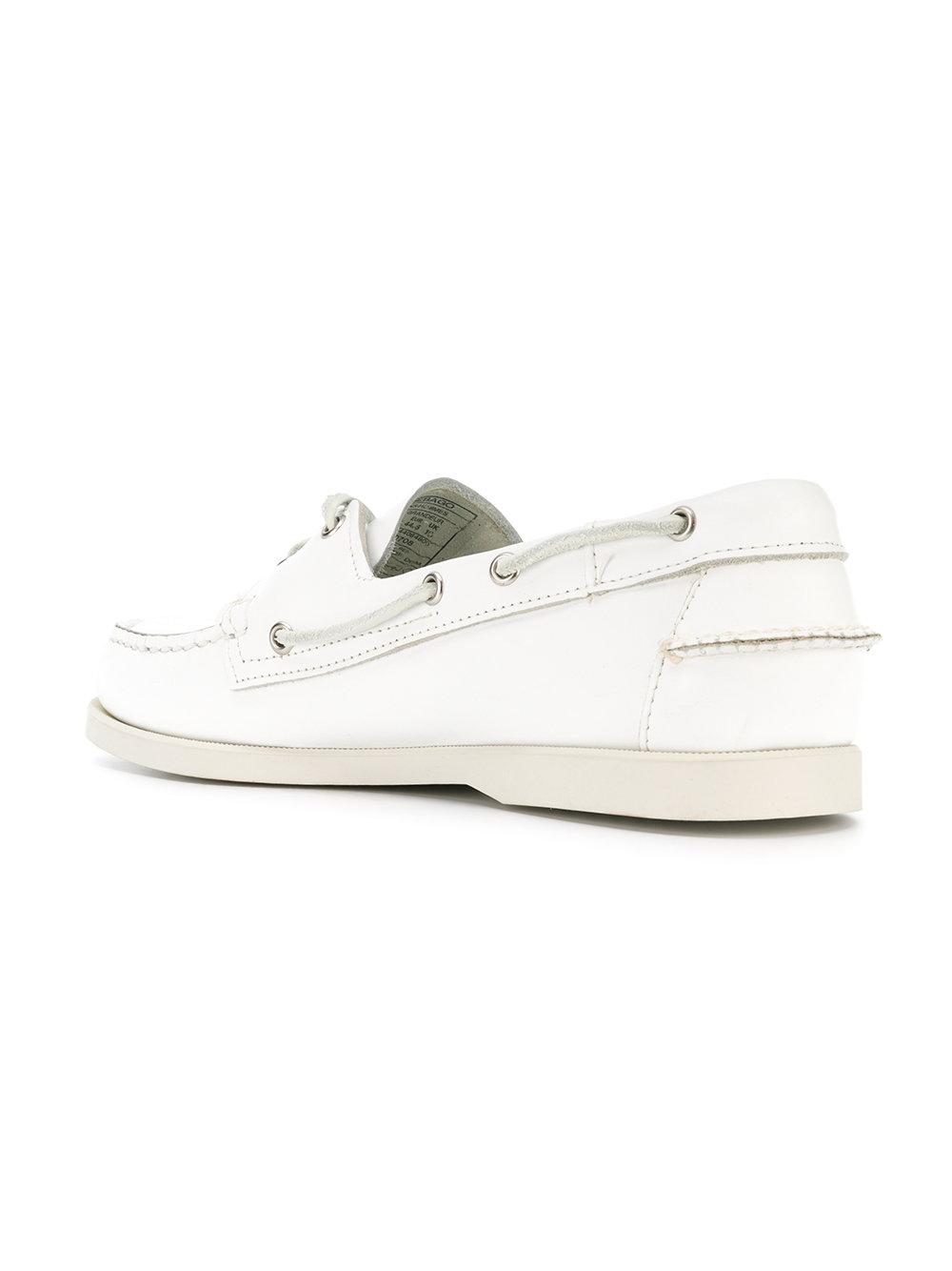Sebago Leather Docksides Shoes in White for Men - Lyst