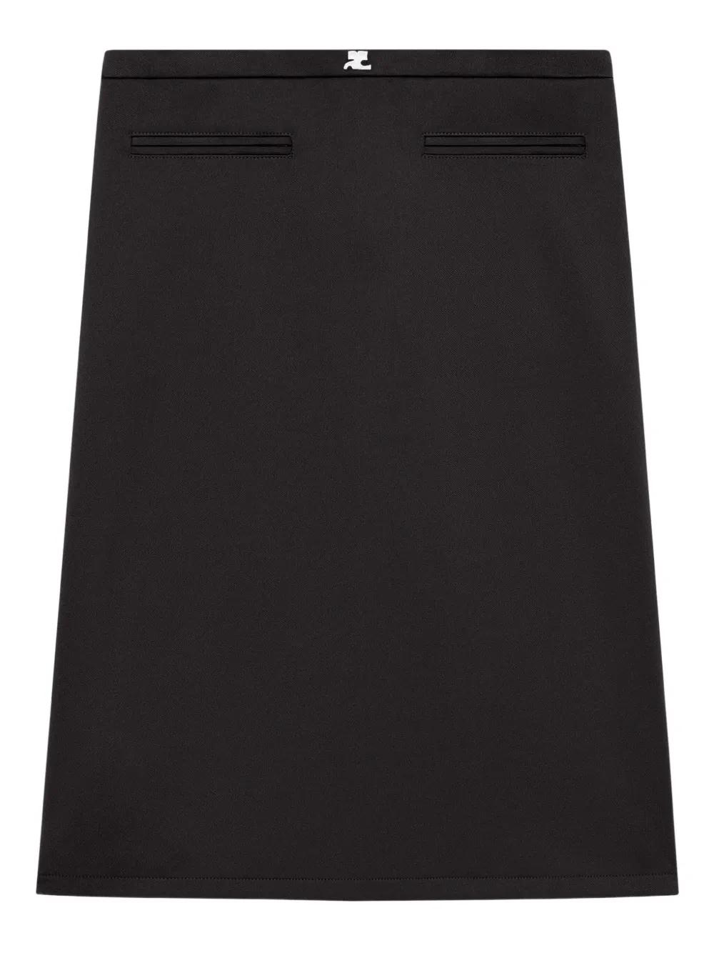 スカート COURREGES BLACK POLYESTER BLEND SKIRT Courrèges Black Polyester Blend Skirt | italist