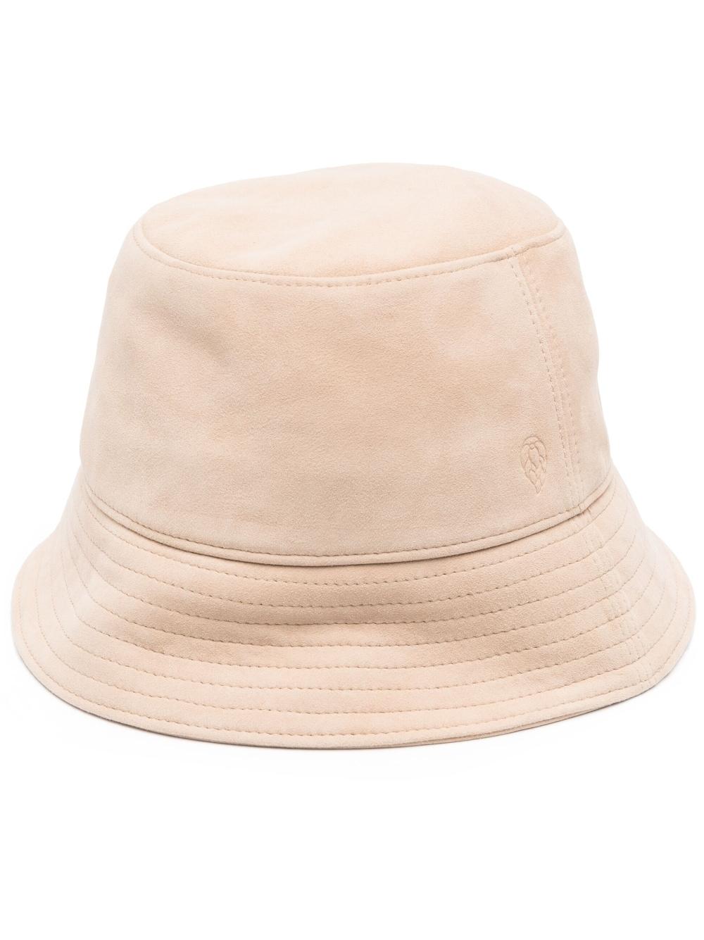 Helen Kaminski Dropped-brim Suede Bucket Hat in Natural | Lyst Canada