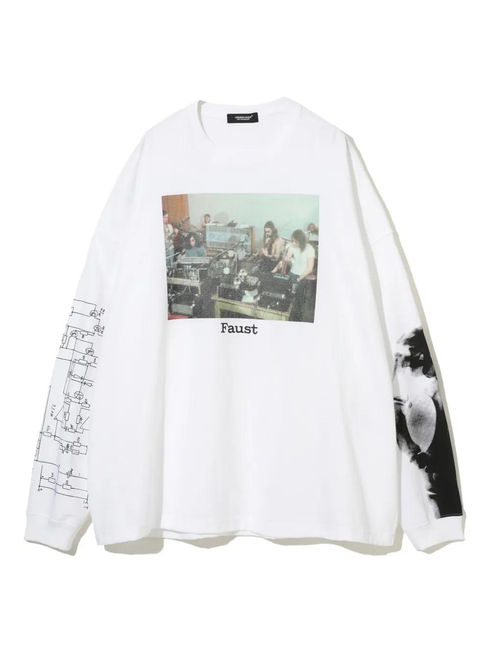 Undercover Faust-Print Long-Sleeve Sweater in White for Men | Lyst