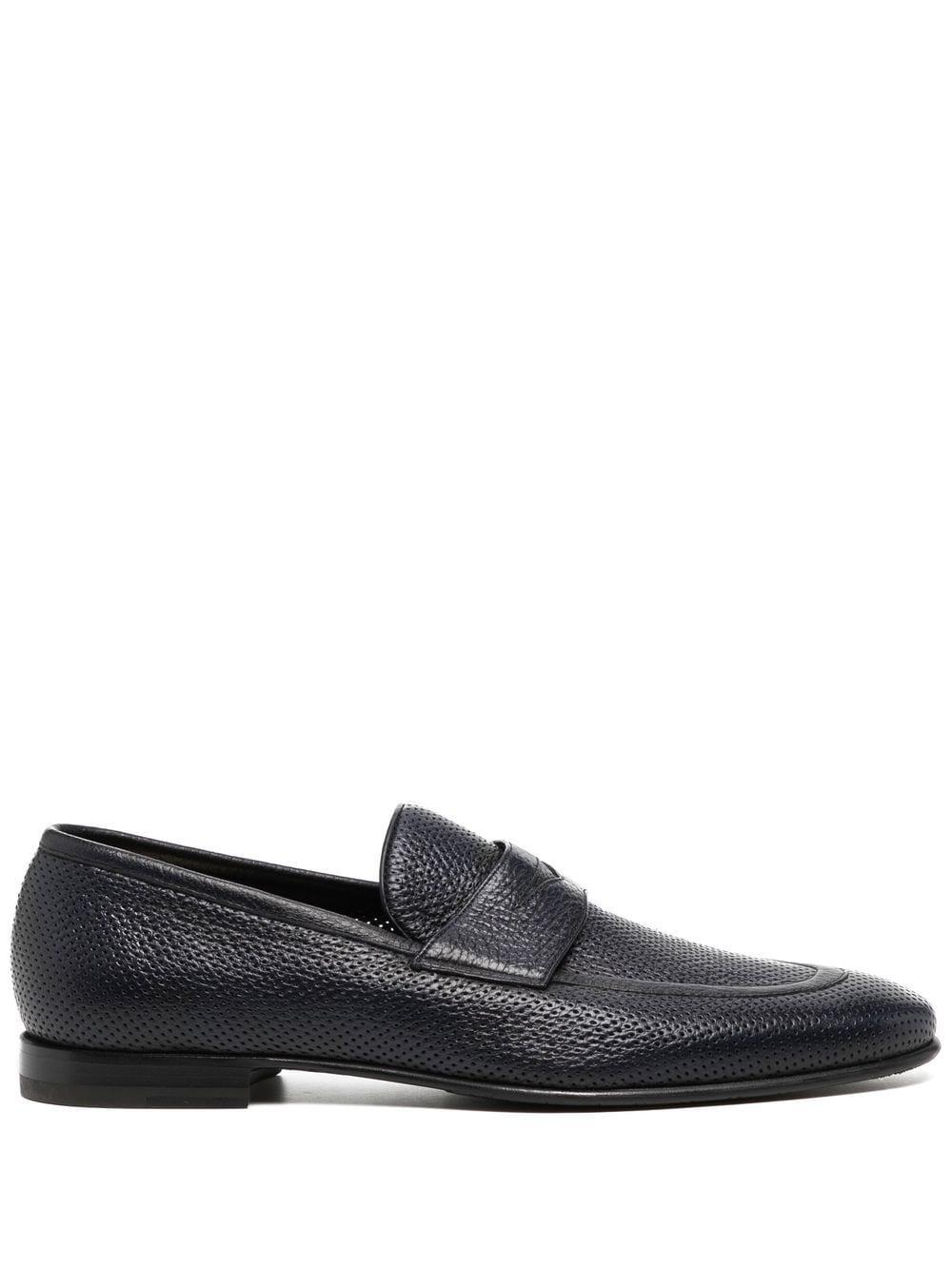 Barrett Cervo Almondtoe Loafers in Black for Men Lyst