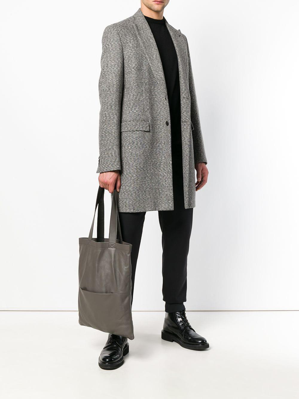 Rick Owens Leather Tote Bag in Gray for Men | Lyst