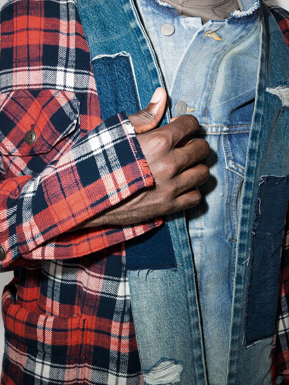 Greg Lauren Plaid Flannel And Denim 