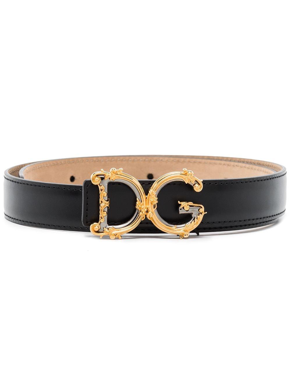 Dolce & Gabbana Cotton Calfskin Belt With Logo in Black Gold (Black) - Save  70% | Lyst