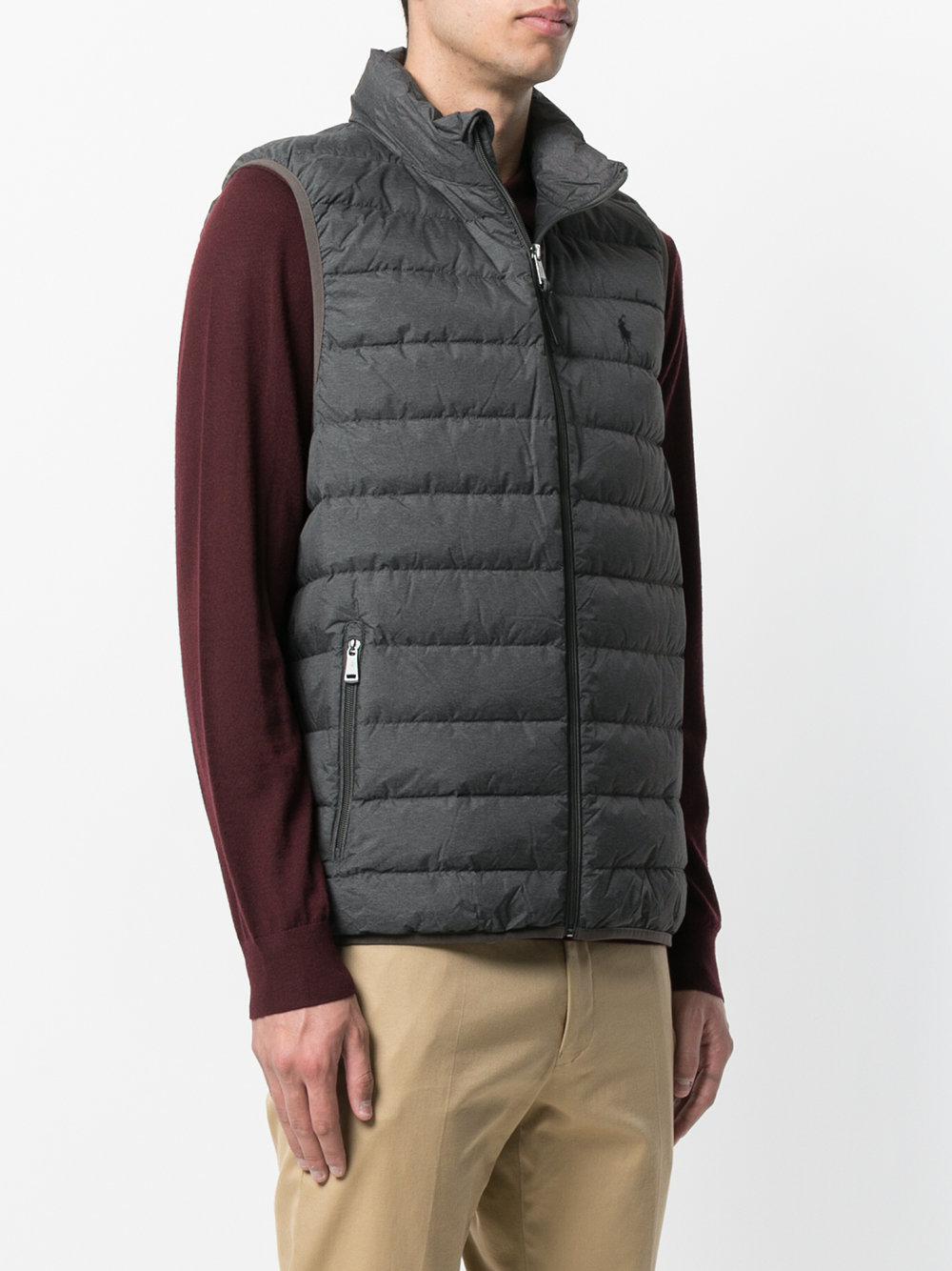Lyst - Polo Ralph Lauren Padded Gilet in Gray for Men