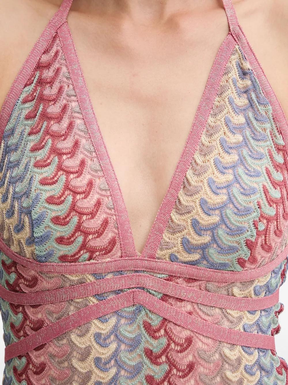 guess crochet maxi dress Guess Womens Crochet Halter Maxi Dress Blue 8