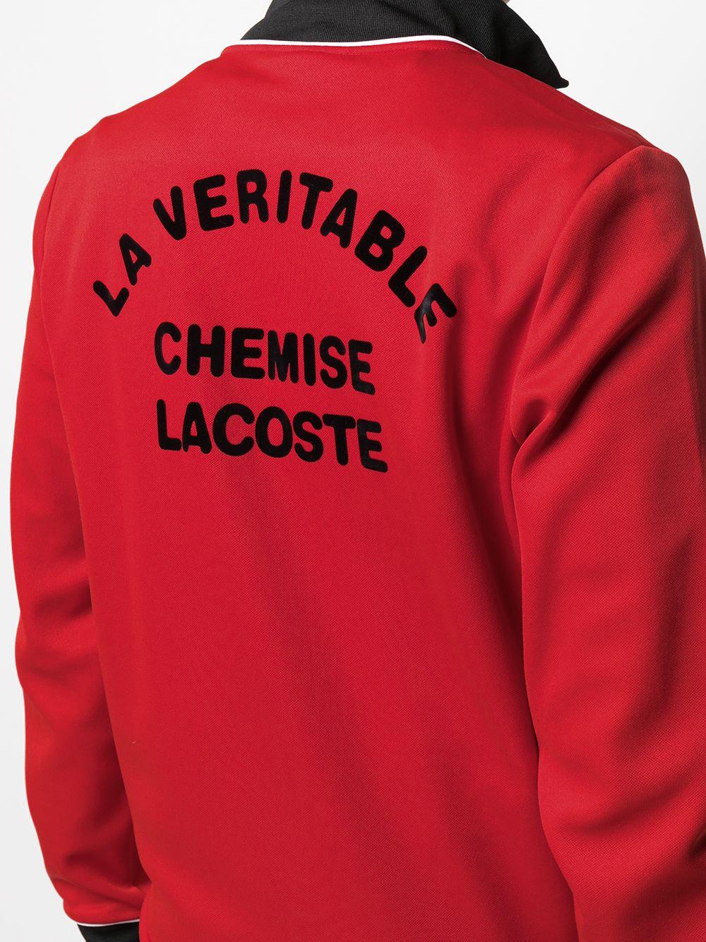 lacoste red bomber jacket