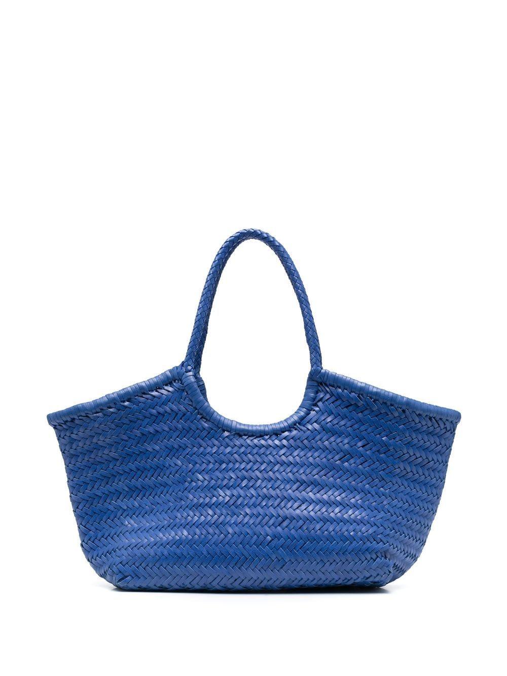 Dragon Diffusion Woven Leather Tote Bag in Blue | Lyst