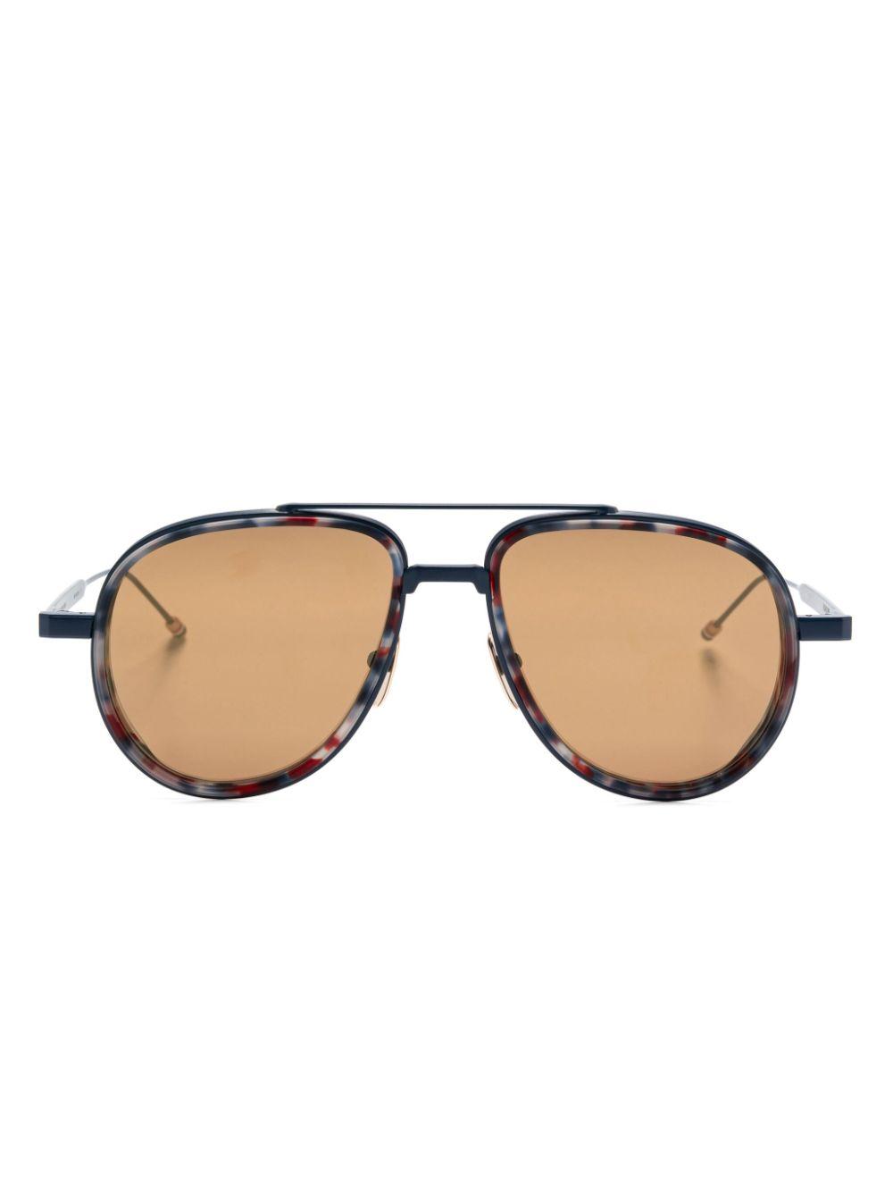 Thom Browne Pilot Frame Sunglasses in Natural for Men Lyst UK
