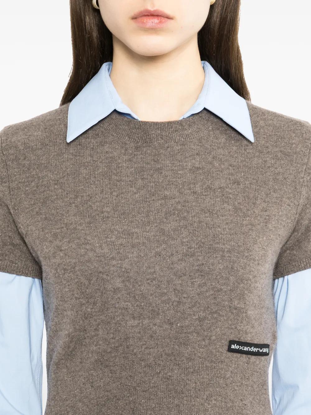Alexander Wang Prestyled Knit Vest Shirt in White | Lyst