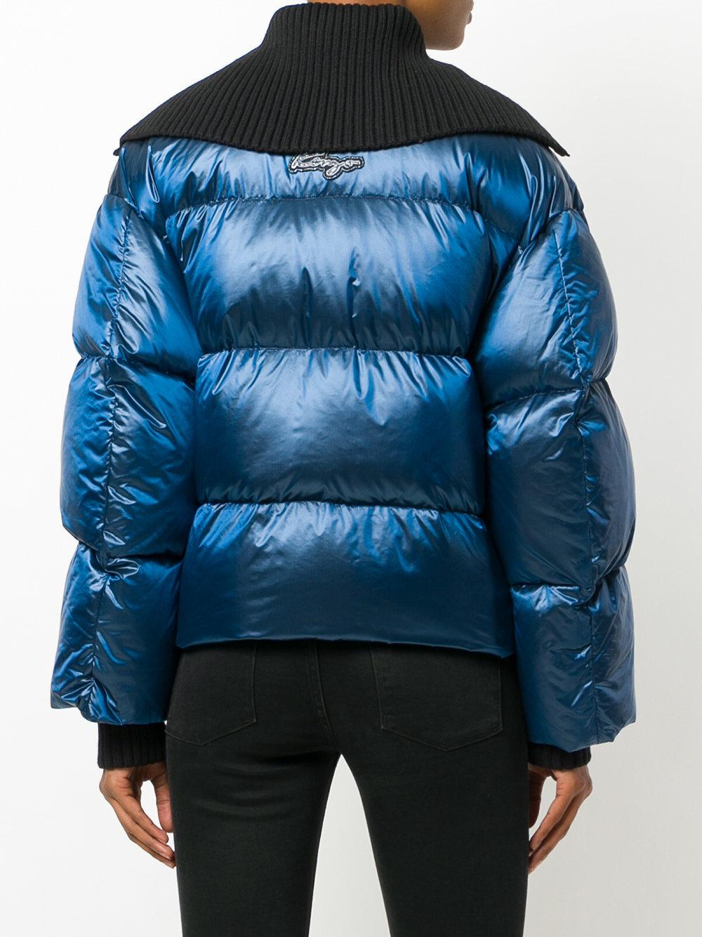 KENZO Synthetic Puffer Jacket in Blue - Lyst