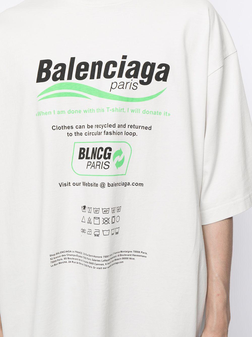 Circular Reciclaje Ropa Paris Camiseta Con Estampado De Reciclaje