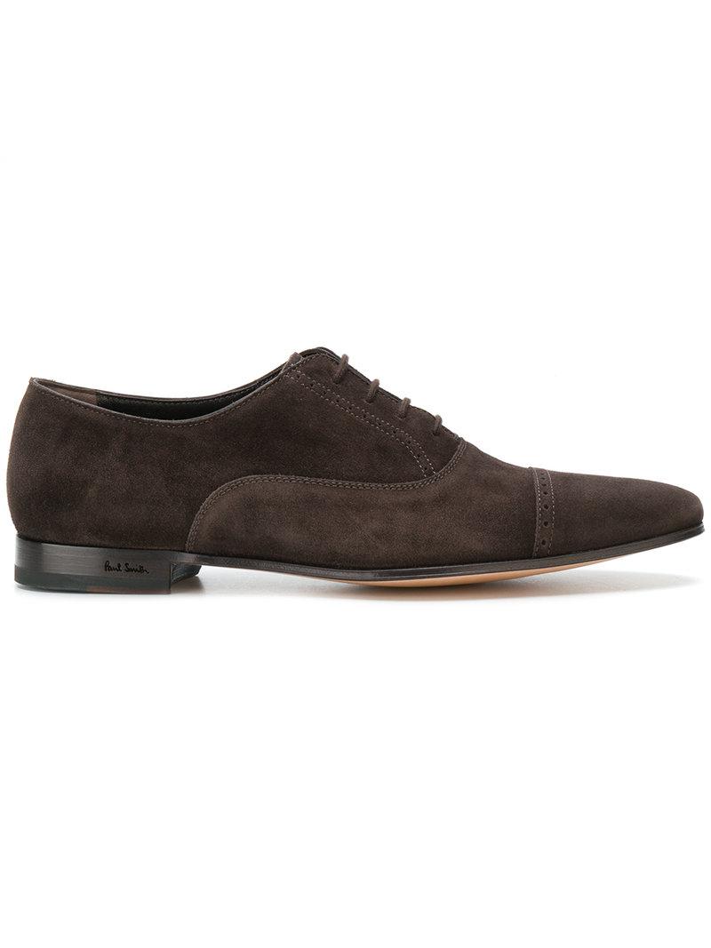 lyst - paul smith oxford shoes in brown for men