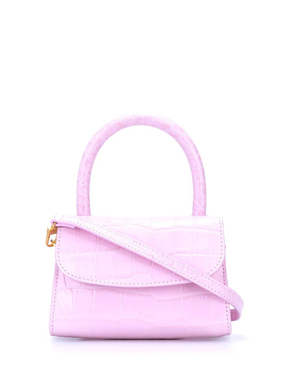 BY FAR Leather Crocodile-embossed Tote Bag in Pink - Lyst