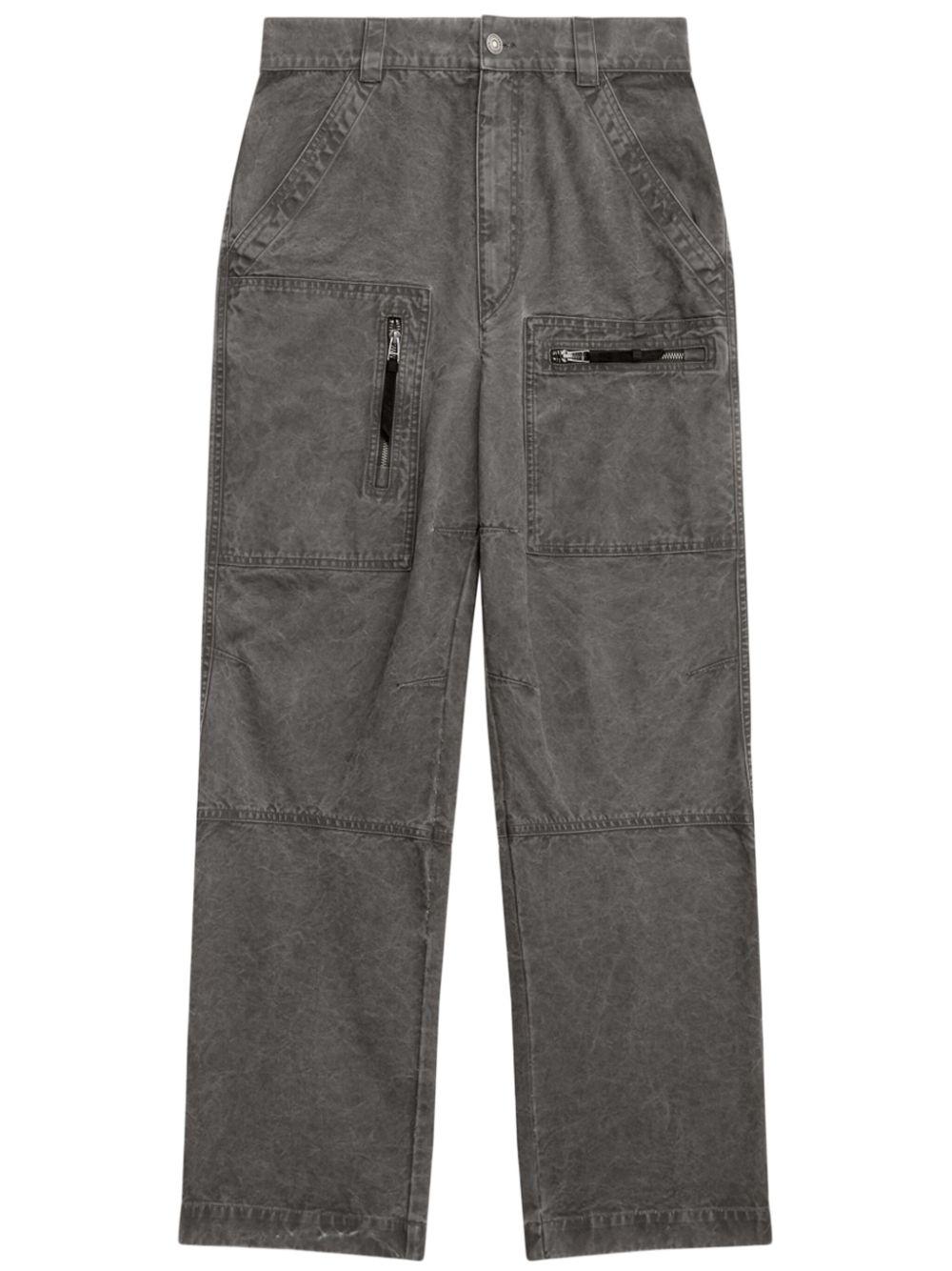 Stone Island メンズ ブルー コンパスバッジ カーゴパンツ Stone Island メンズ ブルー コンパスバッジ カーゴパンツ