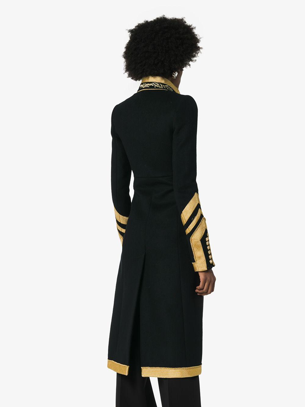Abrigo estilo militar sin cuello Paco Rabanne de color Negro | Lyst