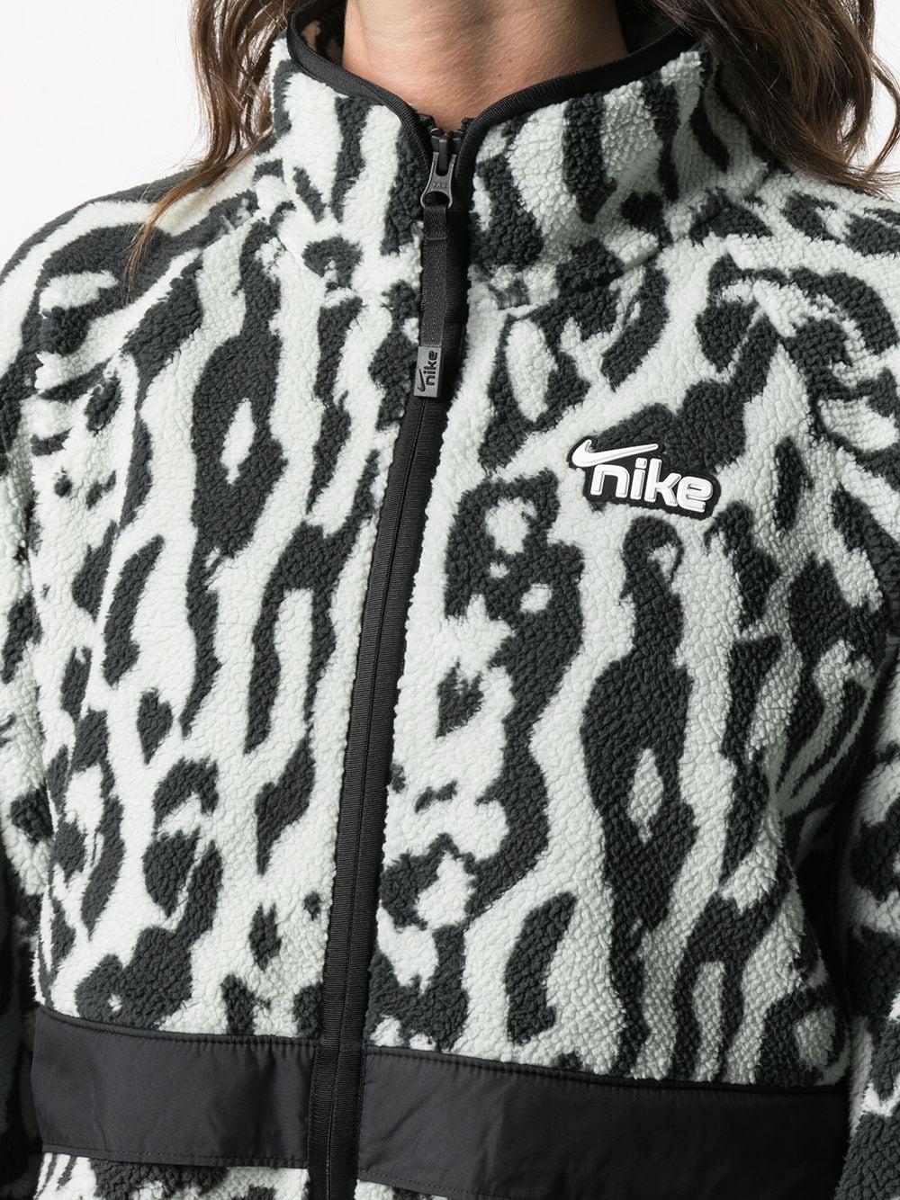 Nike Nsw Leopard-print Jacket in Grey (Gray) | Lyst