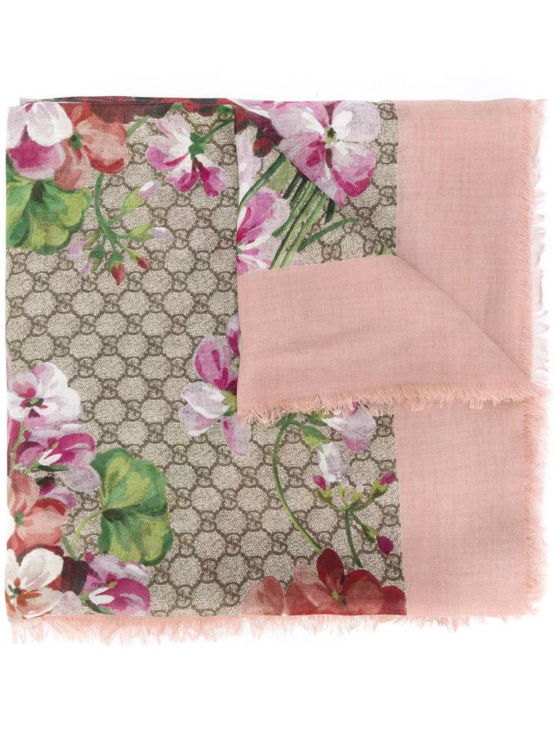 Gucci Blooms Print Shawl | Lyst