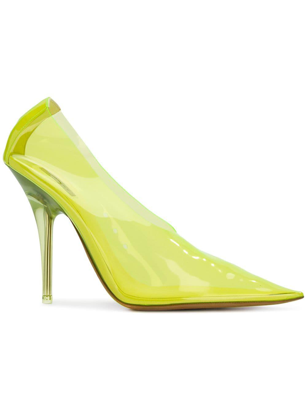 Yeezy Leather Clear Pointed Pumps in Yellow & Orange (Yellow) | Lyst