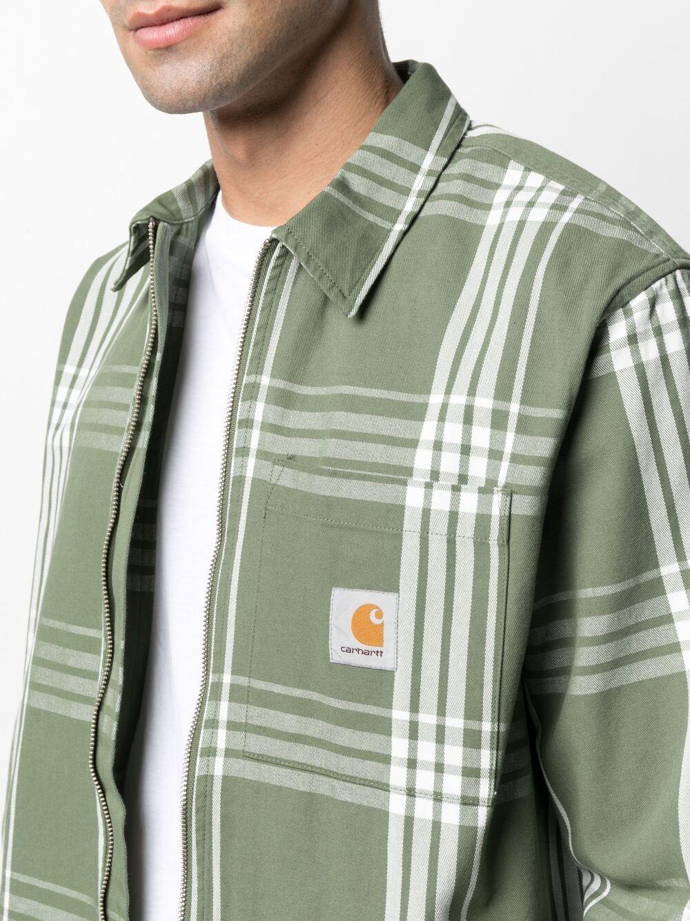 Carhartt WIP Checked Zip-up Shirt Jacket in Green for Men | Lyst