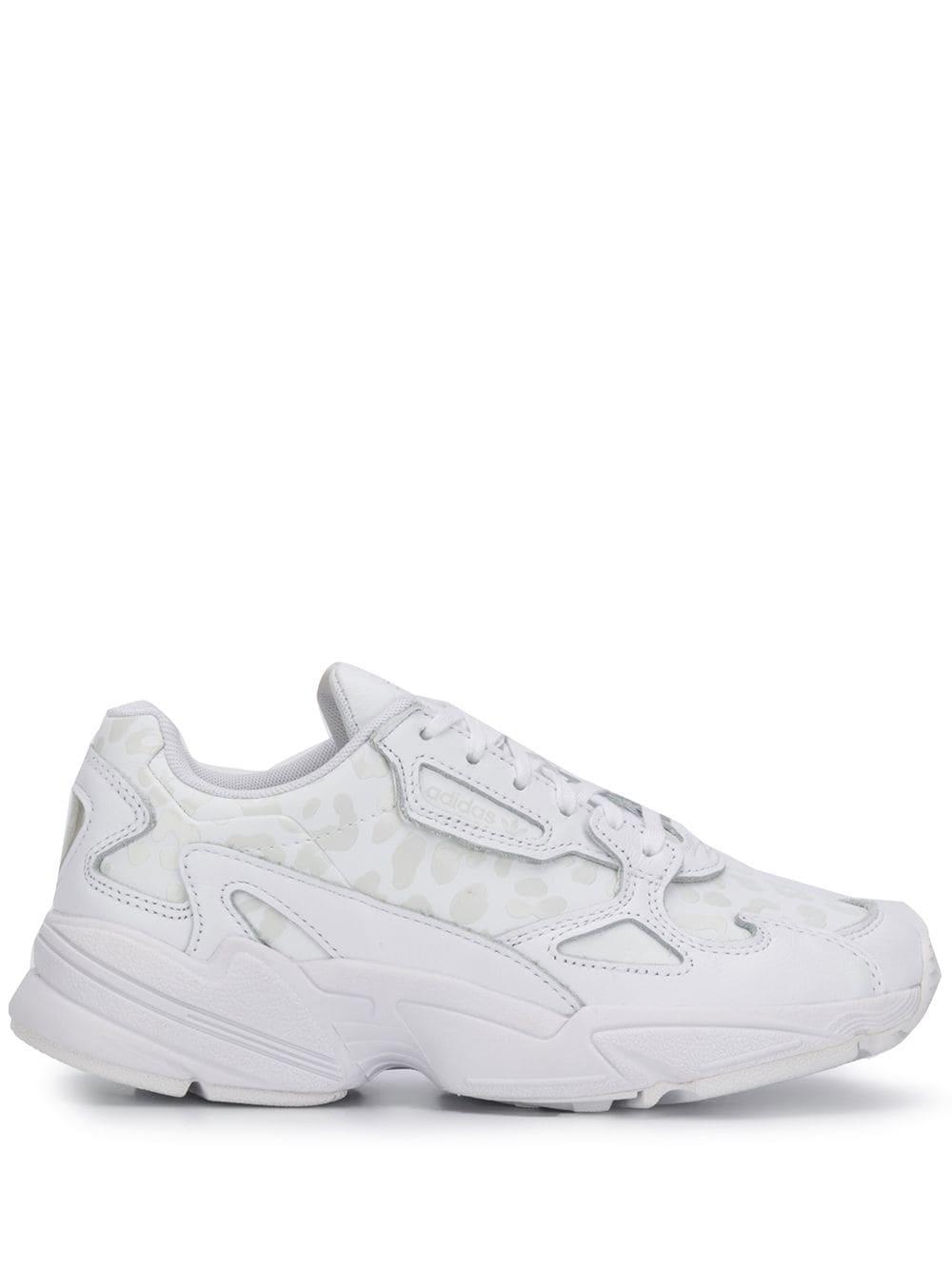 adidas Falcon Leopard Print Sneakers in White | Lyst UK