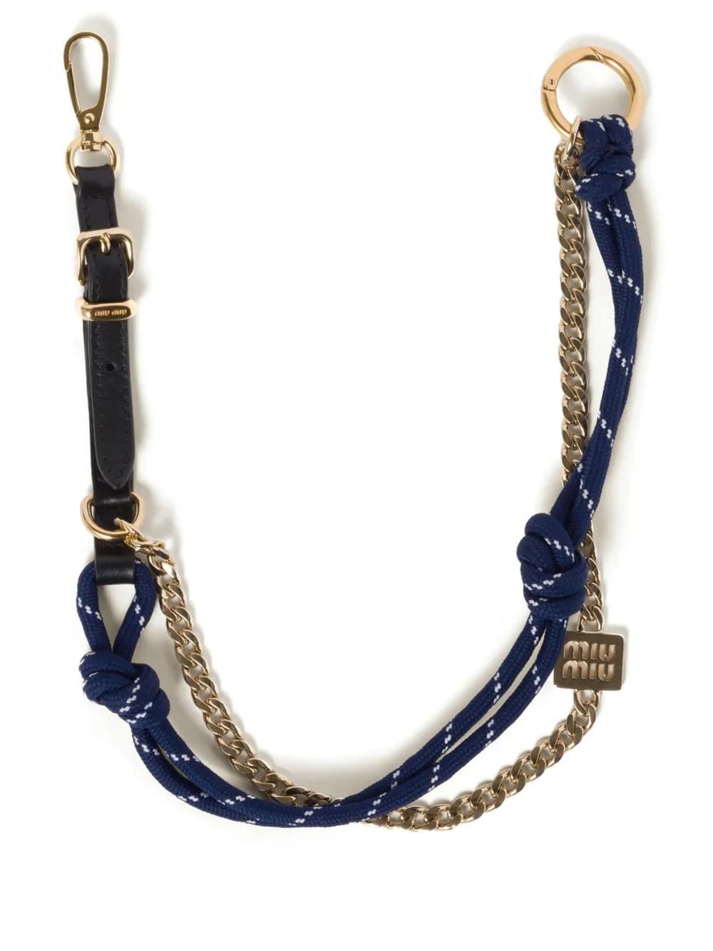 Miu Miu Logo-Engraved Trick in Blue | Lyst