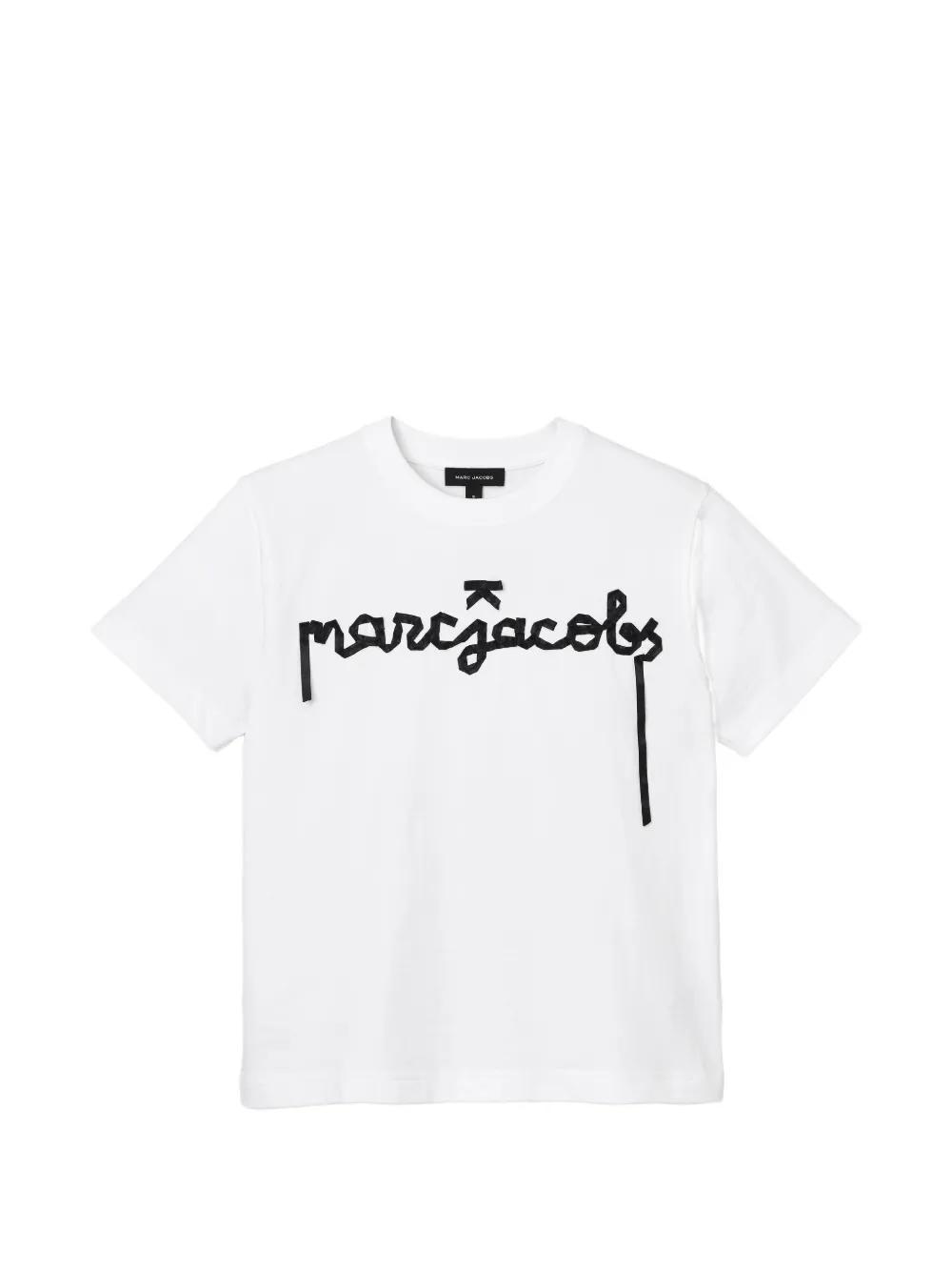 限定値下価格！MARC JACOBS 新品！リボンロゴボックスT Marc Jacobs ロゴ リボン Tシャツ ホワイト | Lyst
