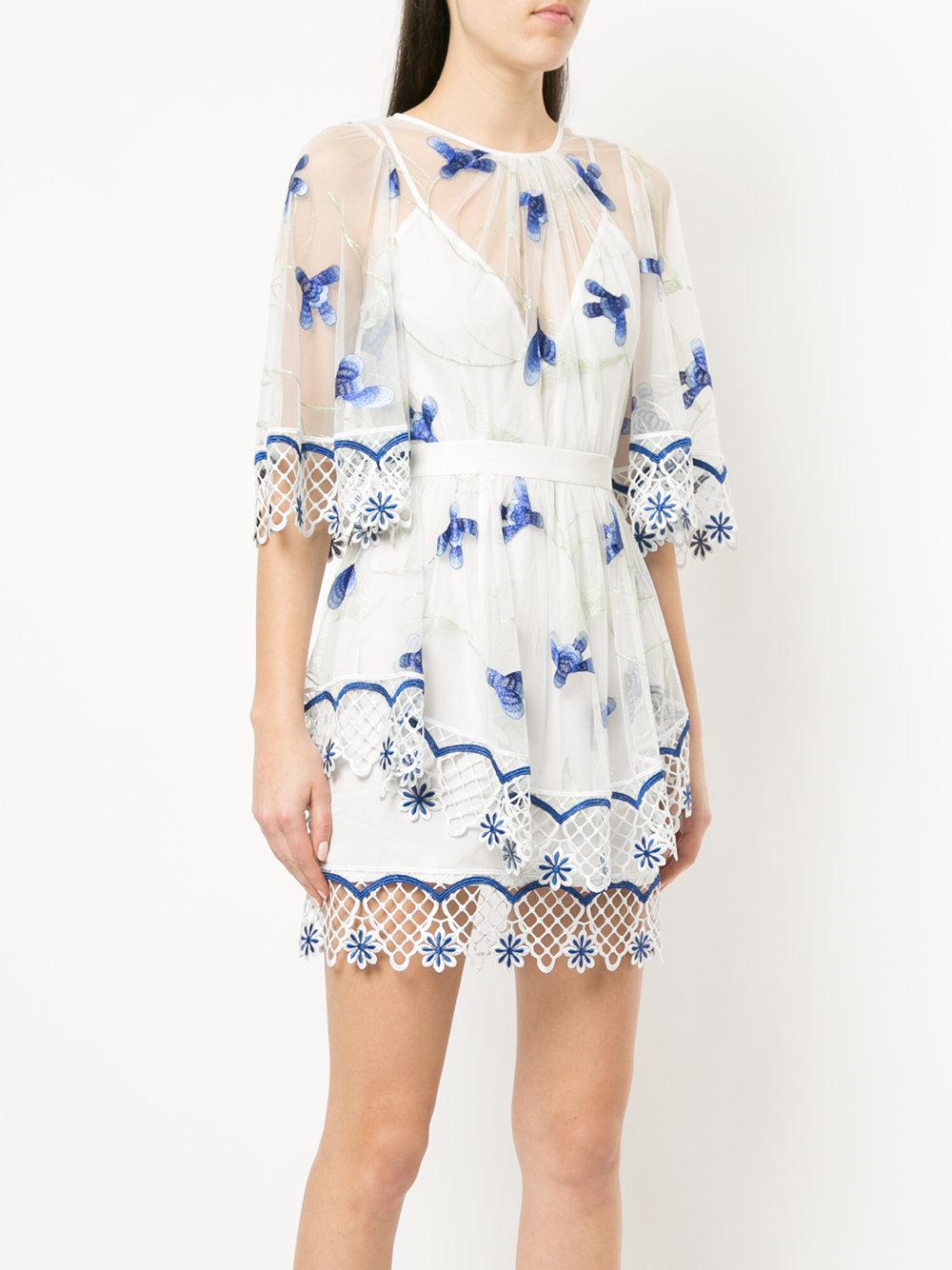 alice mccall blue and white dress