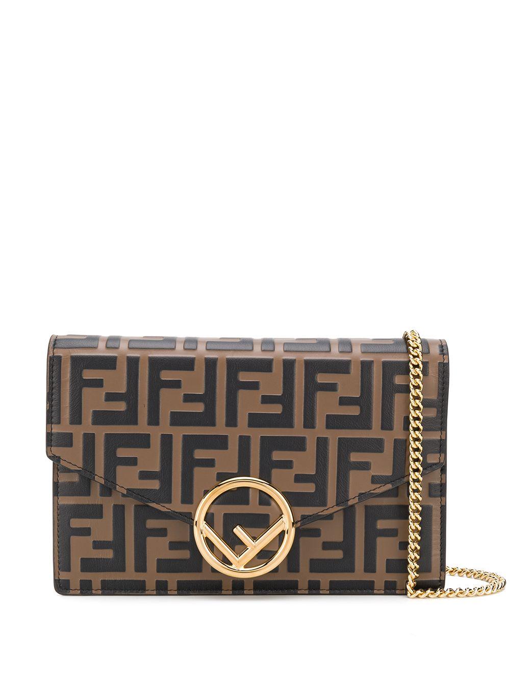 fendi zucca pattern shoulder bag