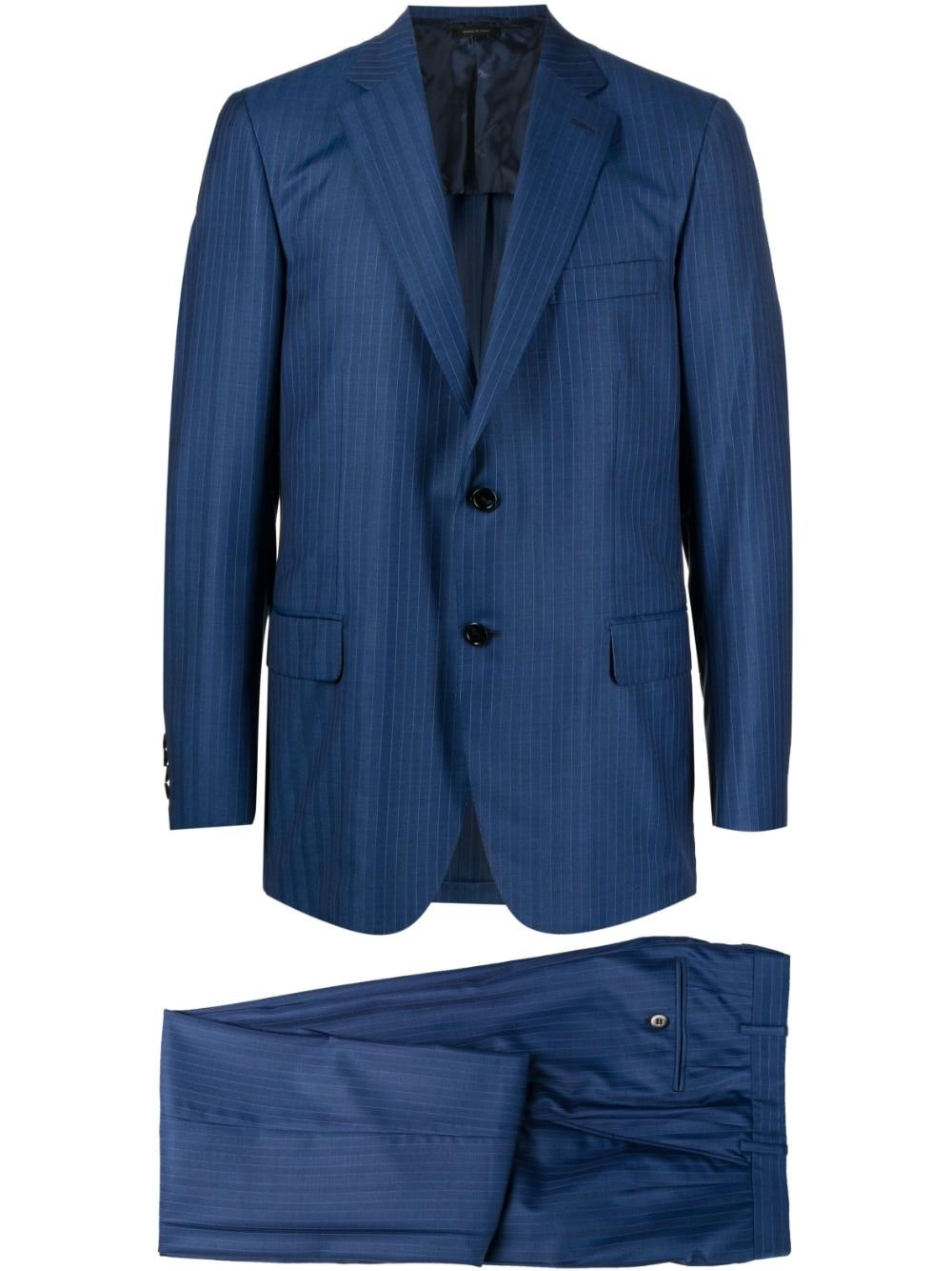 Brioni Pinstripepattern Tailored Wool Suit in Blue for Men Lyst