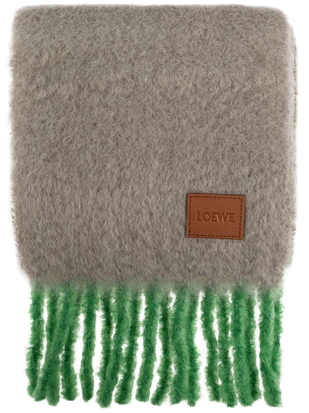 LOEWE Mohair Scarf モヘア スカーフ、マフラー ロエベ スカーフ loewe ウールモヘア ストライプ マフラー : BELLA