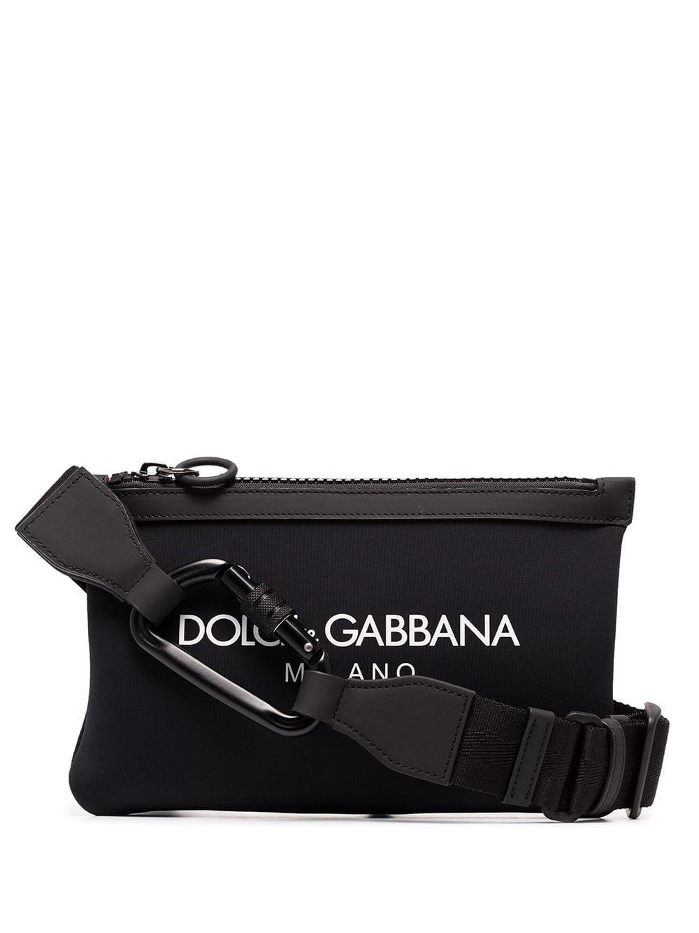 Dolce & Gabbana Neoprene Logo Printed Belt Bag in Black for Men - Lyst
