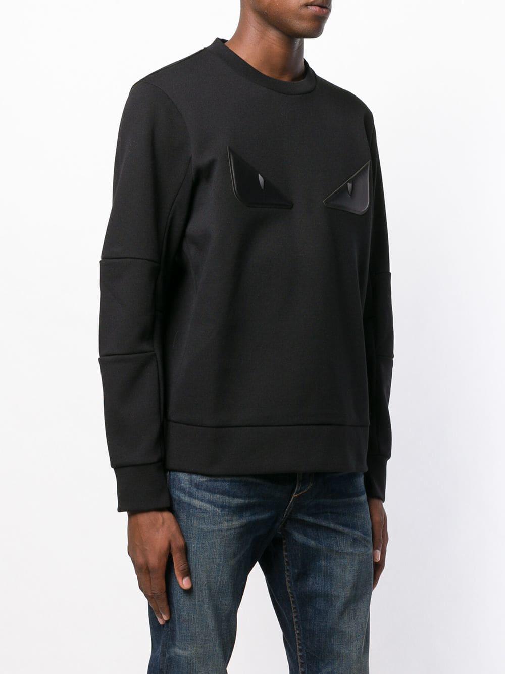 Fendi Bag Bugs Eyes Sweatshirt in Black for Men | Lyst