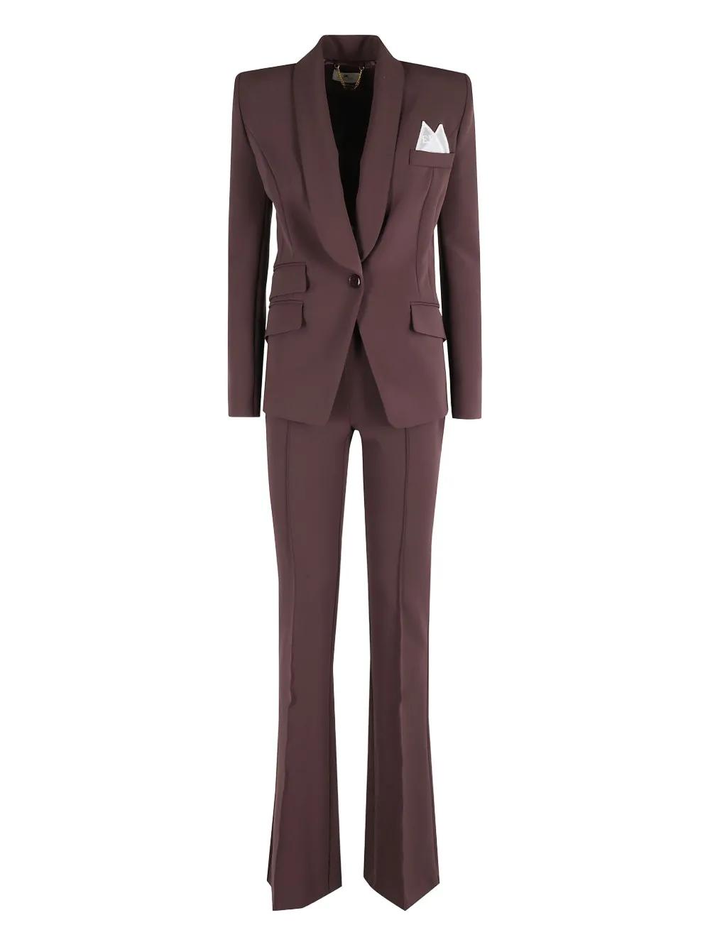 【★完売必至★】ELISABETTA FRANCHI ☆ プリーツトラウザーズ PA08351E2 Elisabetta Franchi Flared Crepe Trousers With