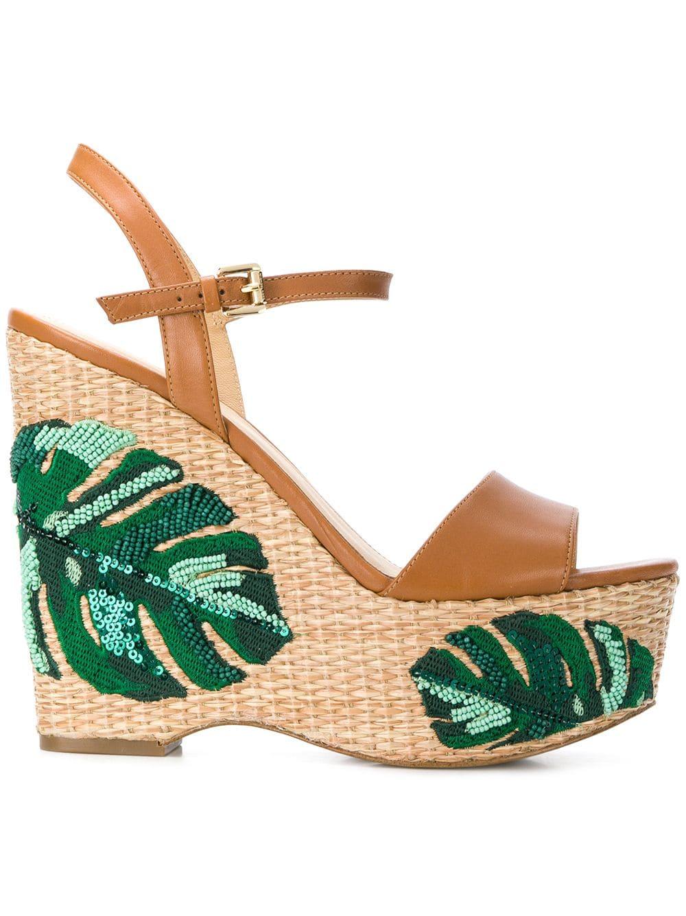 Fisher Palm Embroidered Wedges 