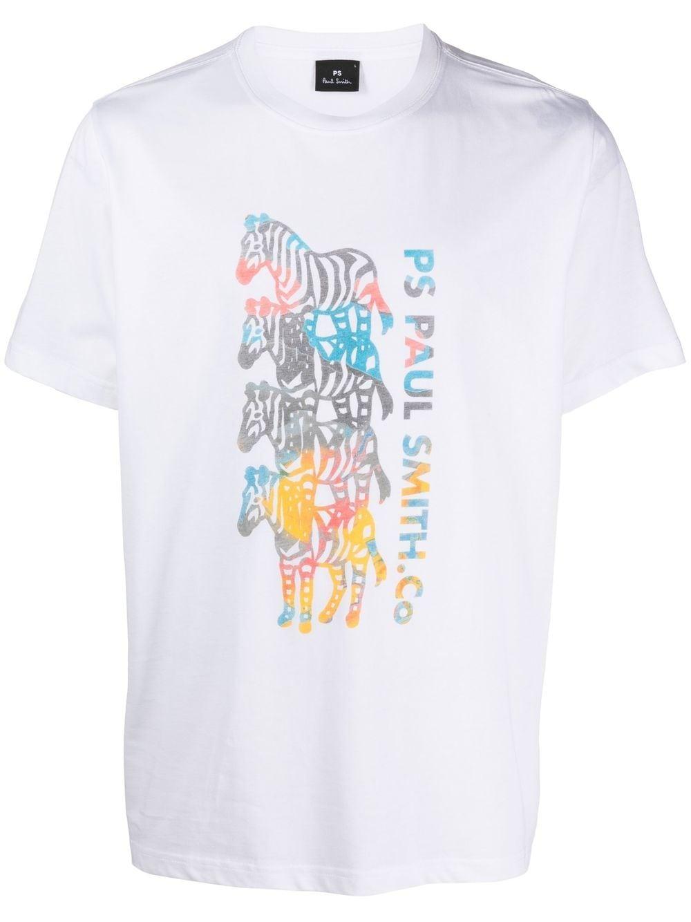 PS by Paul Smith Logo-print Detail T-shirt in White for Men | Lyst