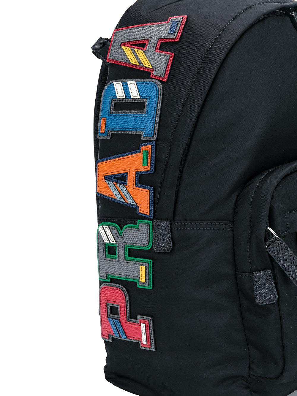 prada logo backpack