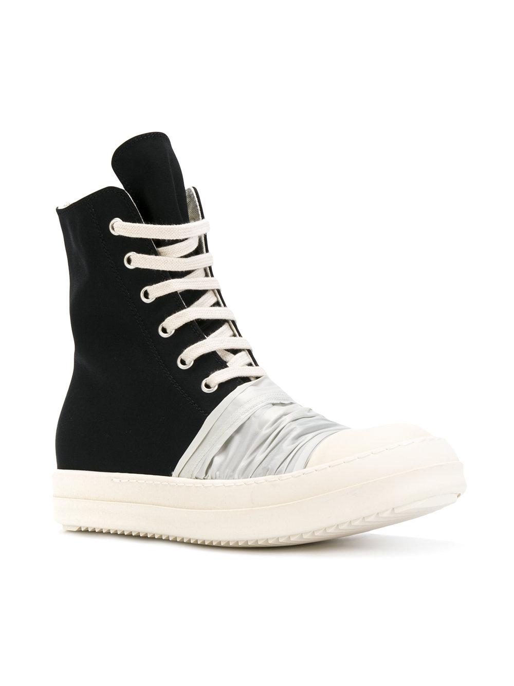 rick owens drkshdw lace up low top sneakers black