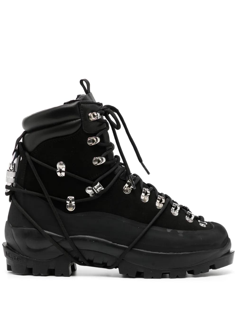 HELIOT EMIL Lace-Up Leather Hiking Boots in Black for Men | Lyst UK