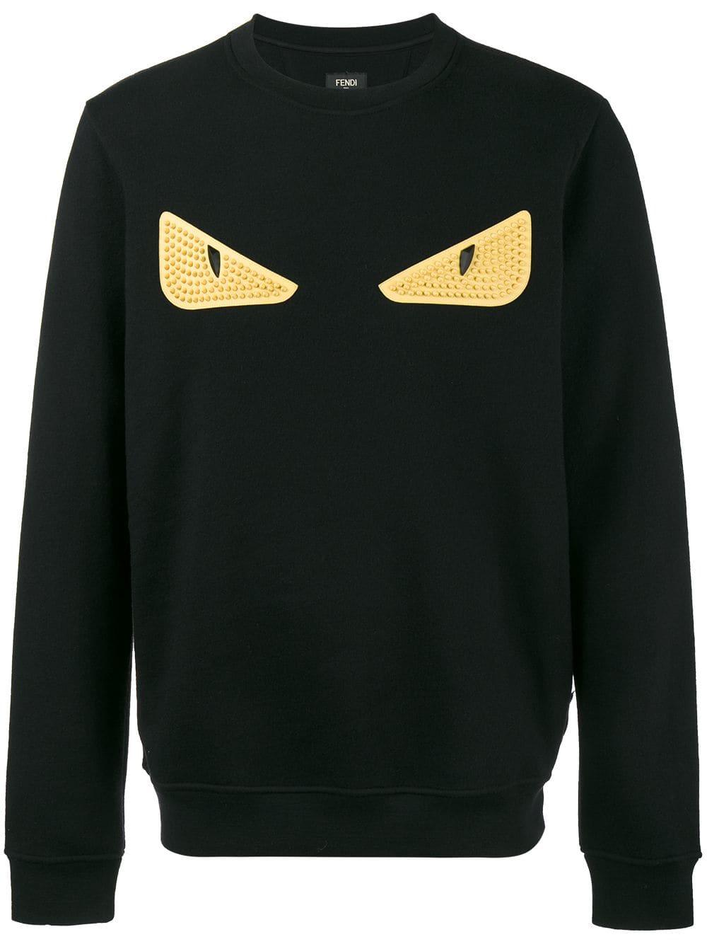 Fendi Rubber Eyes Sweater in Black Men | Lyst