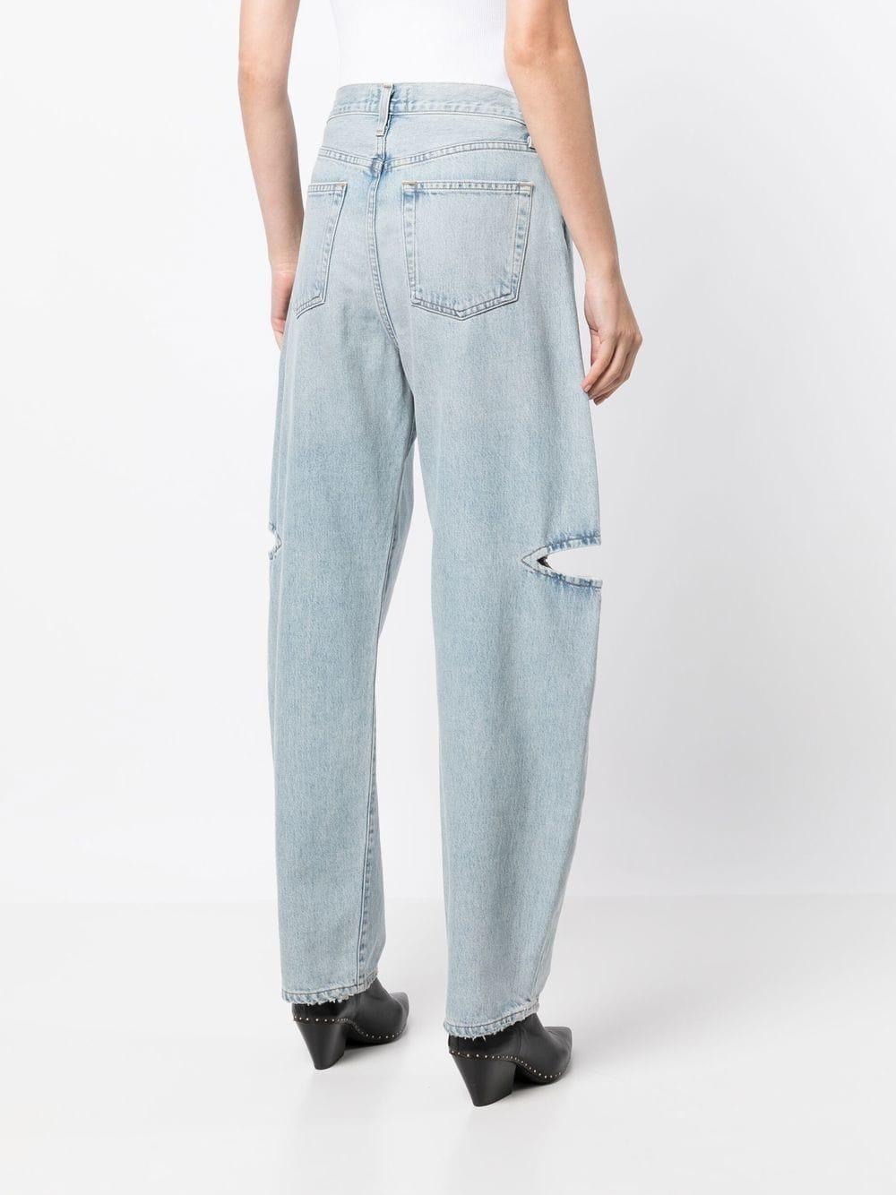 Agolde Sanna Cut-out Jeans in Blue | Lyst